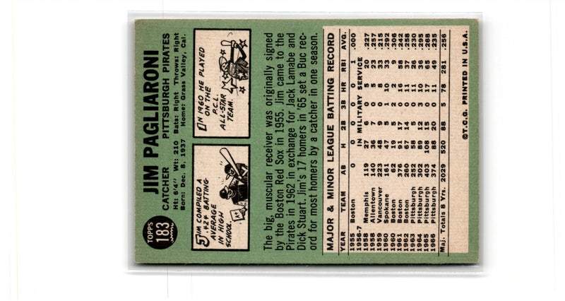 1967 Topps Jim Pagliaroni