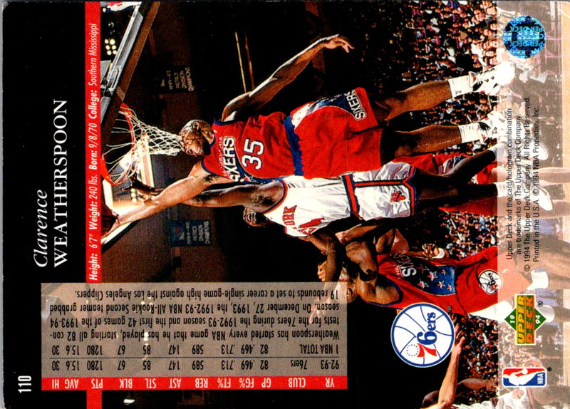 1993 Upper Deck Special Edition Clarence Weatherspoon
