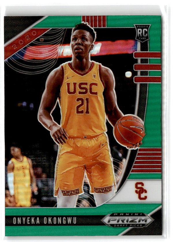 2020 Panini Prizm Draft Picks Collegiate Green Onyeka Okongwu #5