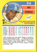 1991 Fleer Jose Offerman #216
