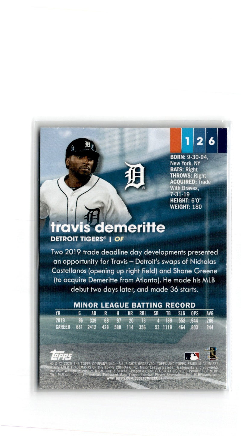 2020 Stadium Club Travis Demeritte