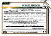 2021 Bowman Draft Chrome Robert Puason #BDC-153