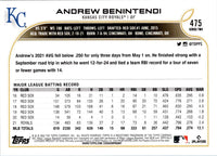 2022 Topps Royals Andrew Benintendi #475