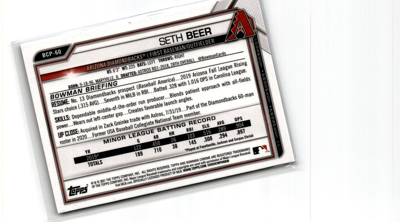 2019 Bowman 30th Anniversary Seth Beer