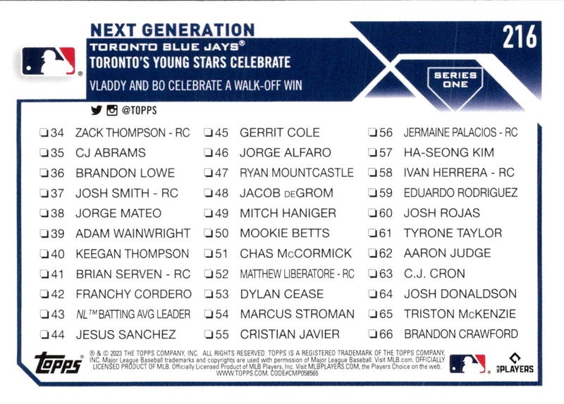 2023 Topps Next Generation