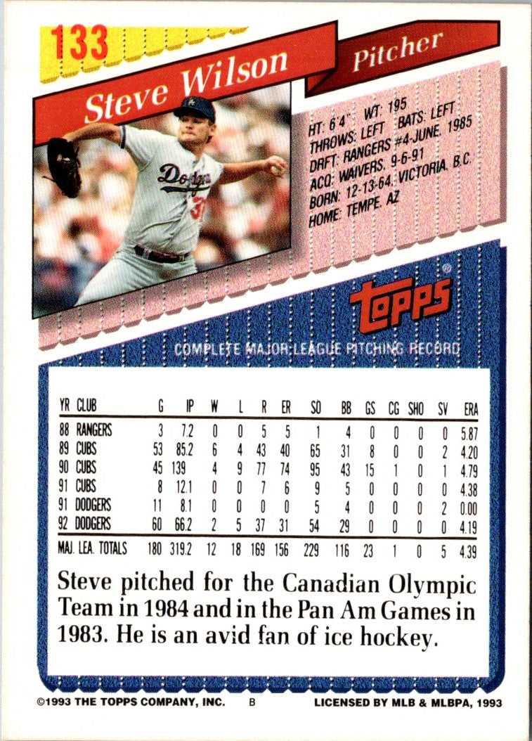 1993 Topps Steve Wilson