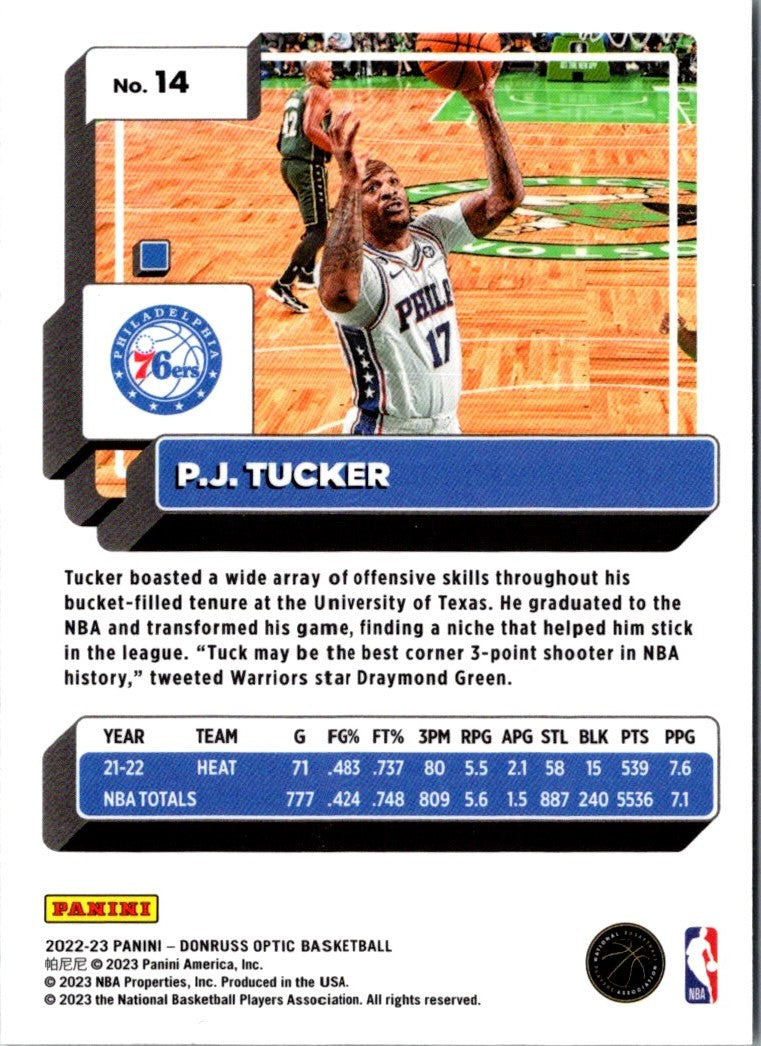 2022 Donruss Optic P.J. Tucker