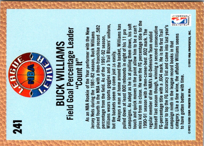 1992 Fleer Buck Williams