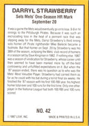 1987 Donruss Highlights Darryl Strawberry