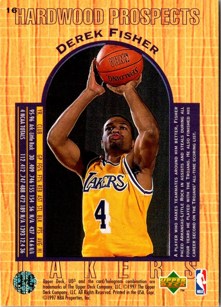 1996 Upper Deck UD3 Derek Fisher