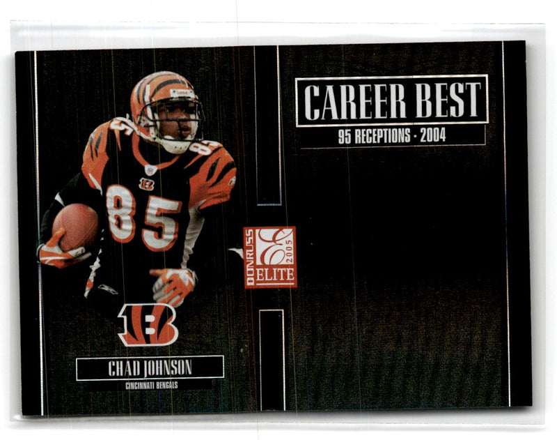 2005 Donruss Elite Career Best Black Chad Johnson