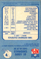 1981 Fleer Team Action St. Louis Cardinals Defense #46