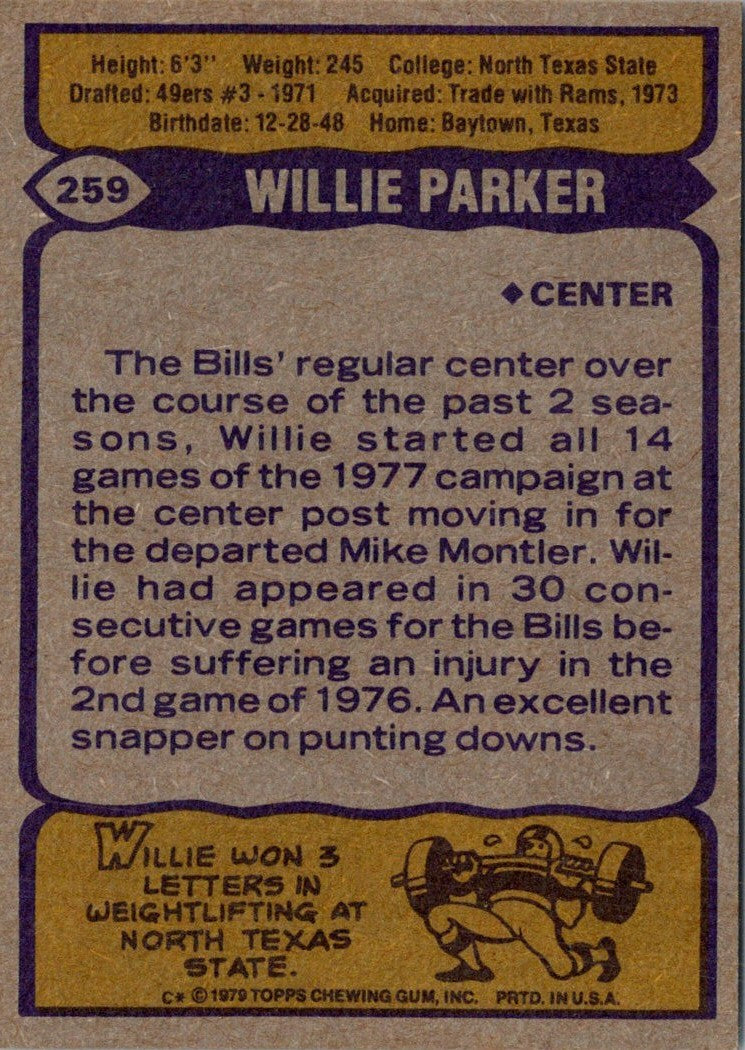 1979 Topps Willie Parker