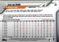 2020 Topps Opening Day Jose Altuve #89