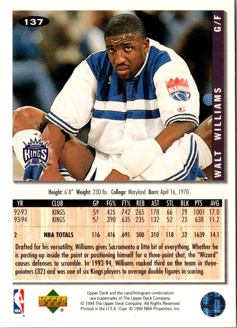1994 Collector's Choice Walt Williams
