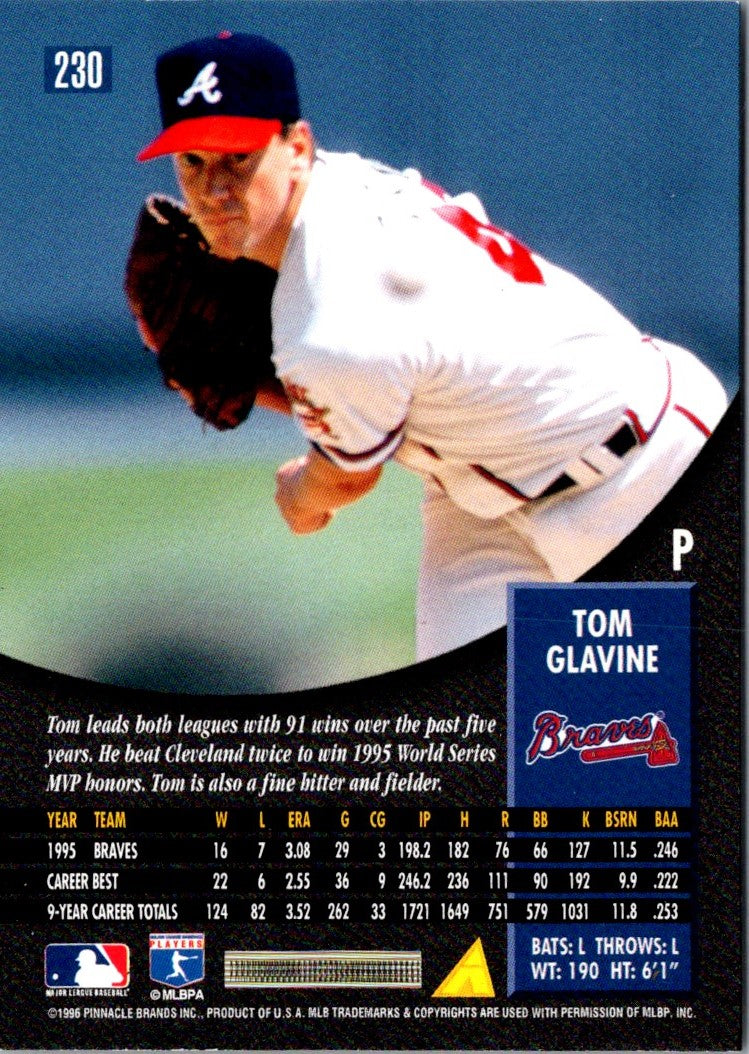1996 Pinnacle Tom Glavine