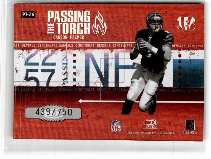 2005 Donruss Elite Passing the Torch Red Boomer Esiason/Carson Palmer