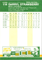 1987 Fleer Star Stickers Darryl Strawberry #114