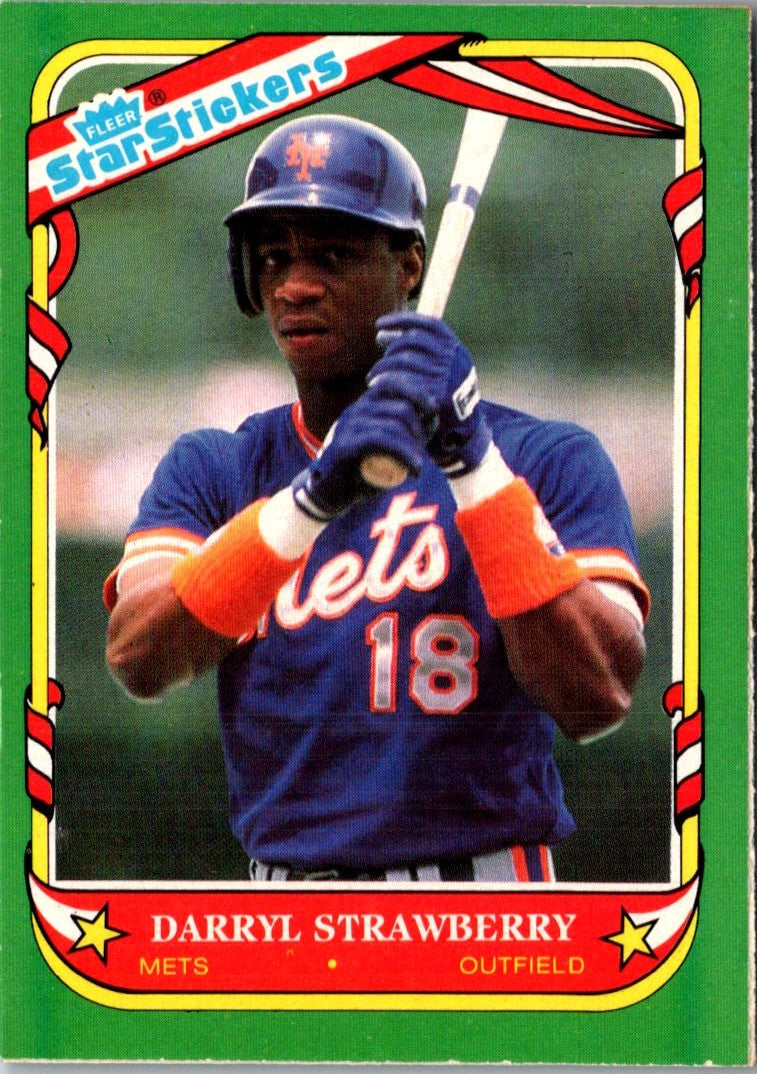 1987 Fleer Star Stickers Darryl Strawberry