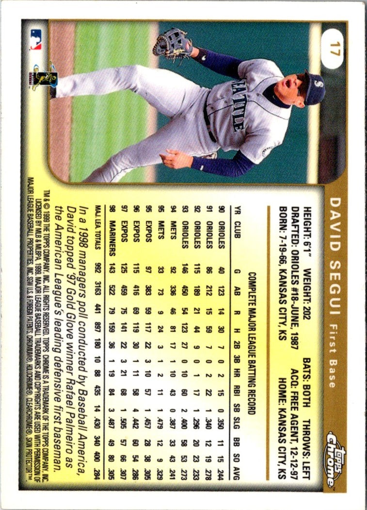 1999 Topps Chrome David Segui