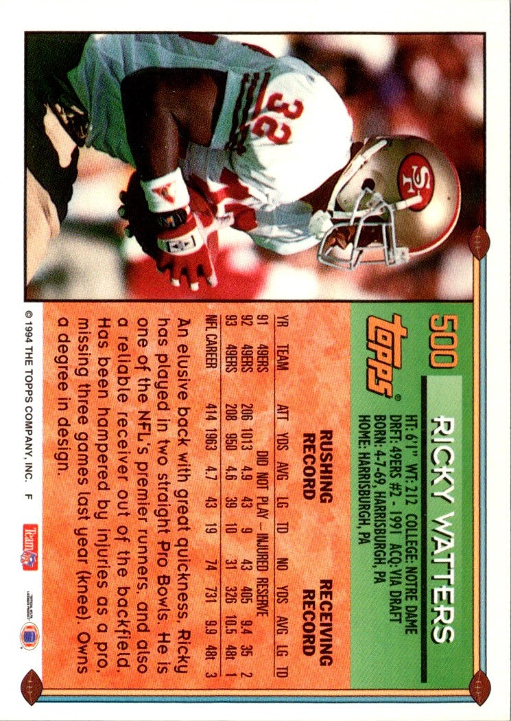 1994 Topps Ricky Watters