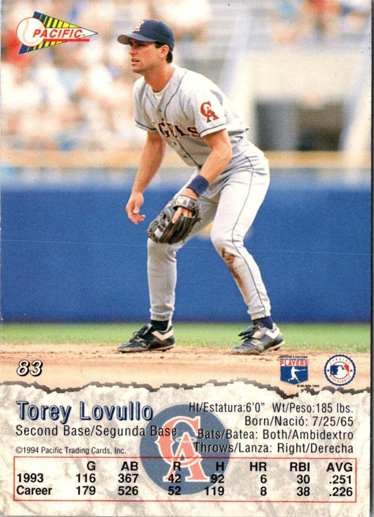 1994 Pacific Crown Collection Torey Lovullo