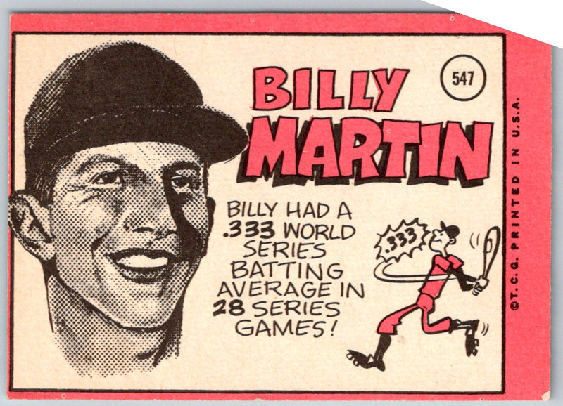 1969 Topps Billy Martin