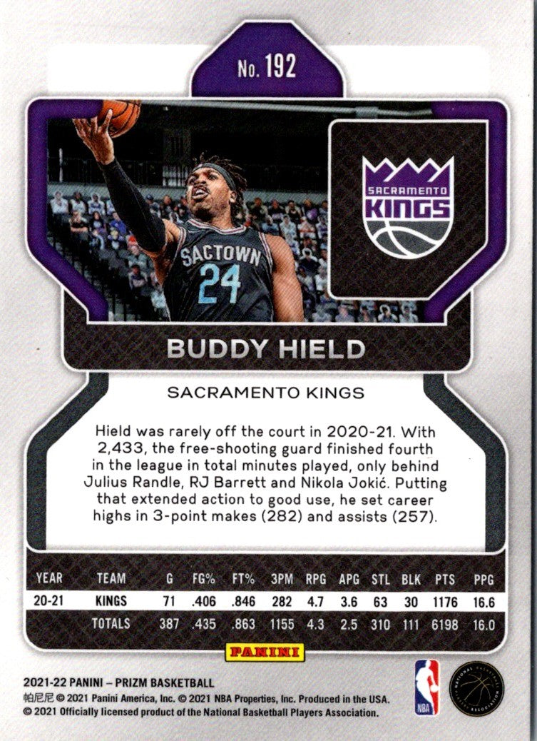 2021 Panini Prizm Blue Buddy Hield