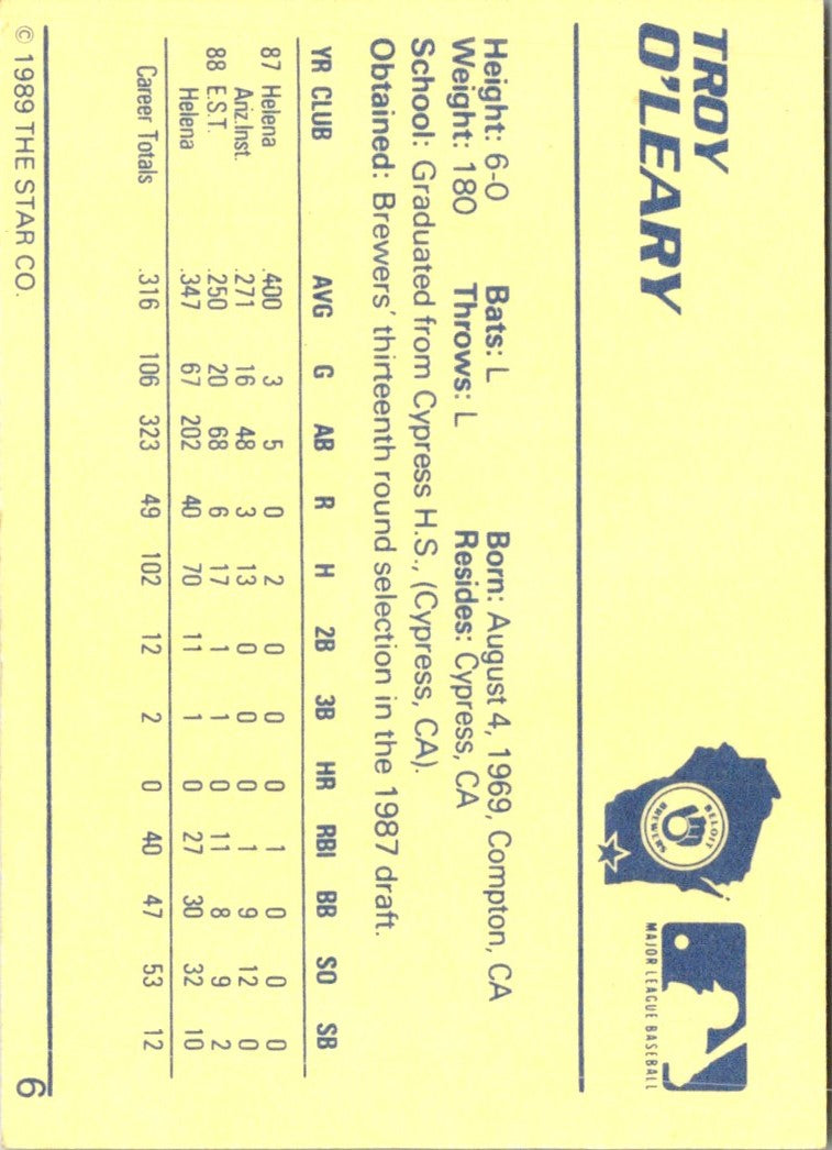 1989 Star Troy O'Leary