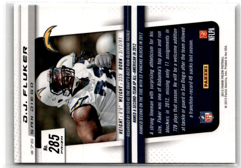 2013 Panini Prizm Prizms Blue D.J. Fluker