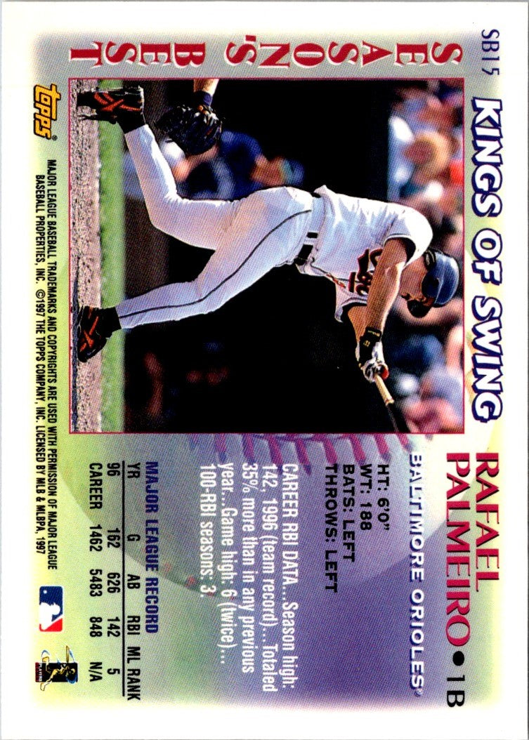 1997 Topps Season's Best Rafael Palmeiro