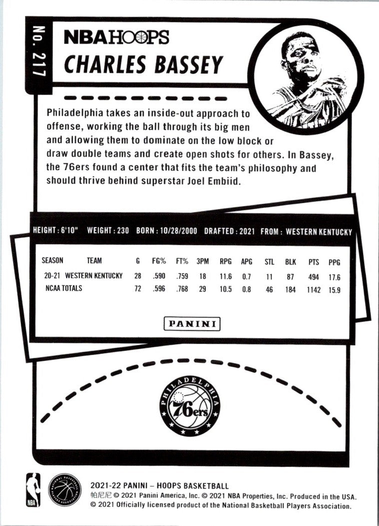 2021 Hoops Red Backs Charles Bassey