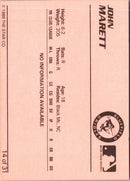 1989 Star Bluefield Orioles John Marett