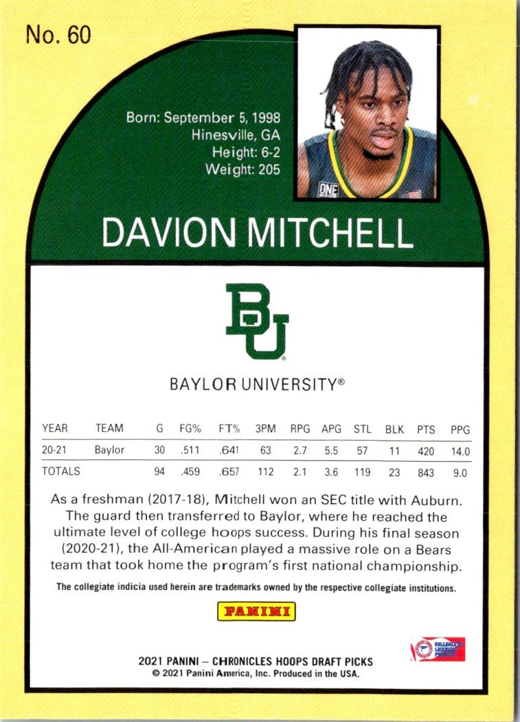 2021 Hoops Davion Mitchell