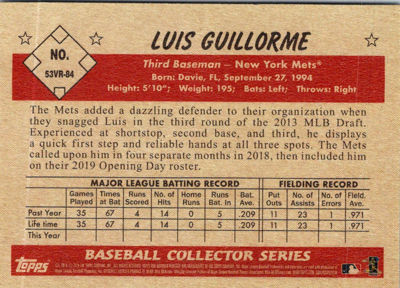 2019 Bowman Heritage Luis Guillorme