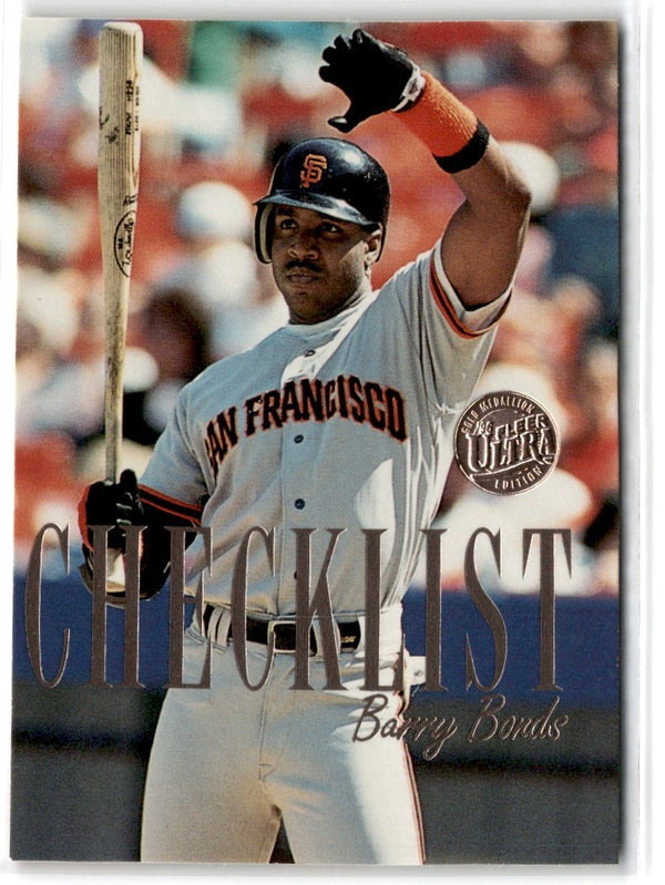 1995 Fleer Update Smooth Leather Barry Bonds #2