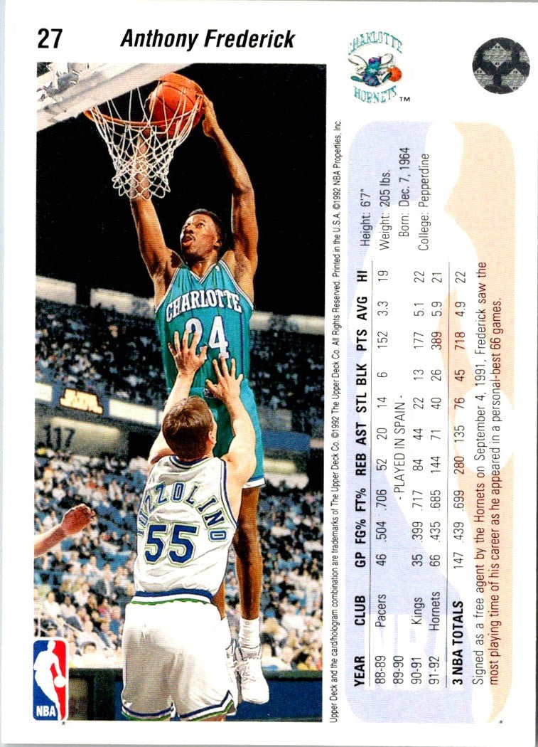 1992 Upper Deck Anthony Frederick