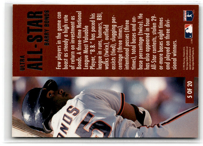 1995 Ultra Barry Bonds