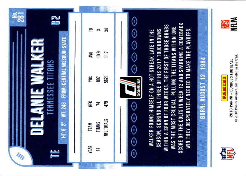 2018 Donruss Delanie Walker