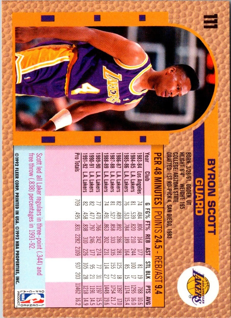 1992 Fleer Byron Scott