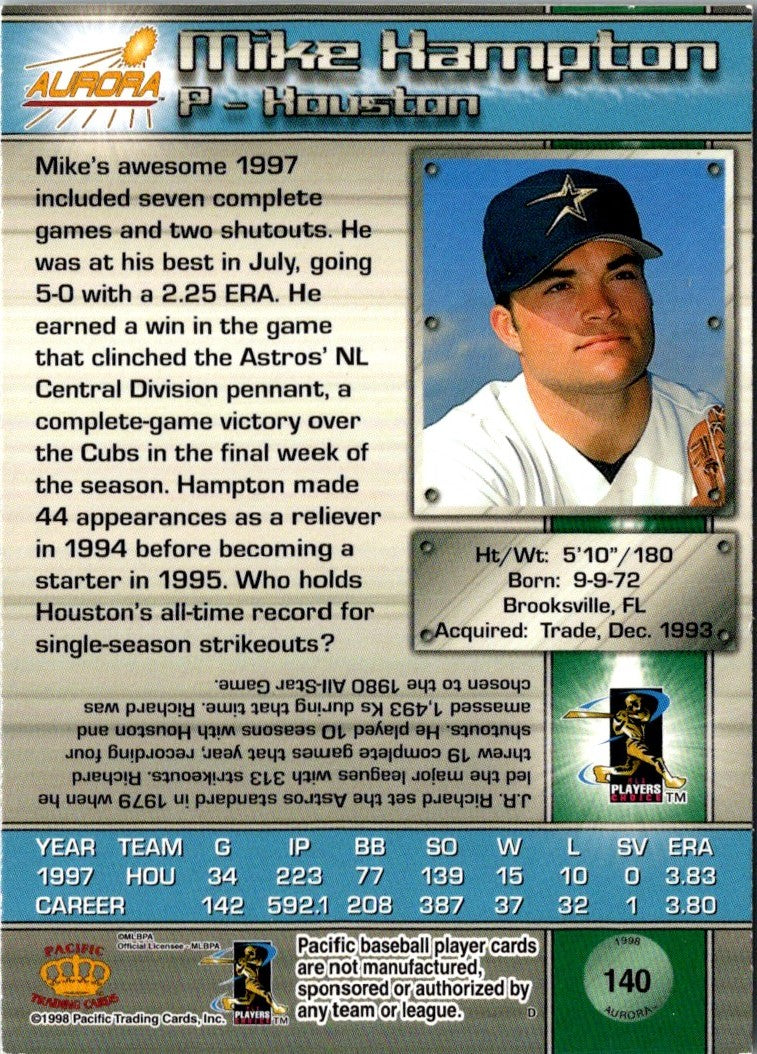 1998 Pacific Aurora Mike Hampton