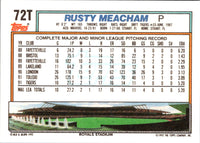 1992 Topps Traded Rusty Meacham #72T