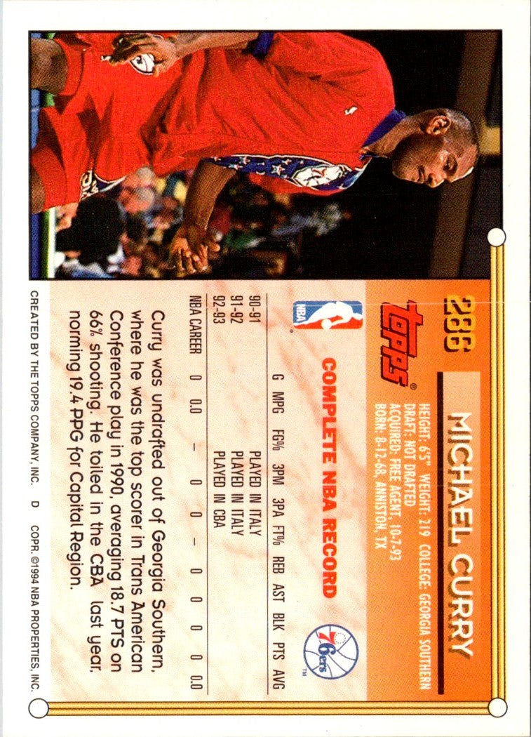 1993 Topps Michael Curry
