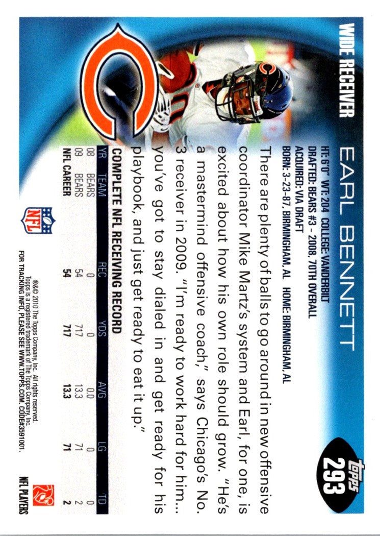 2010 Topps Earl Bennett