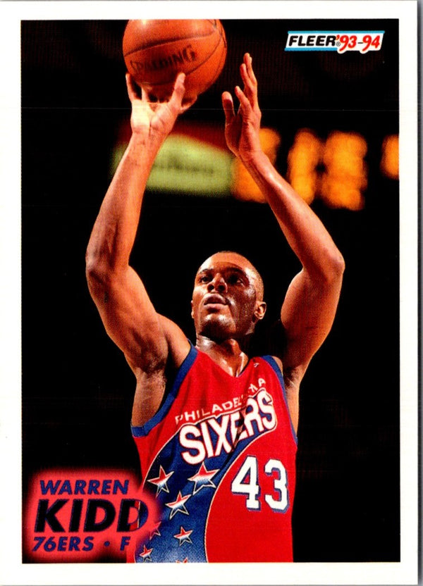1993 Fleer Warren Kidd #352 Rookie