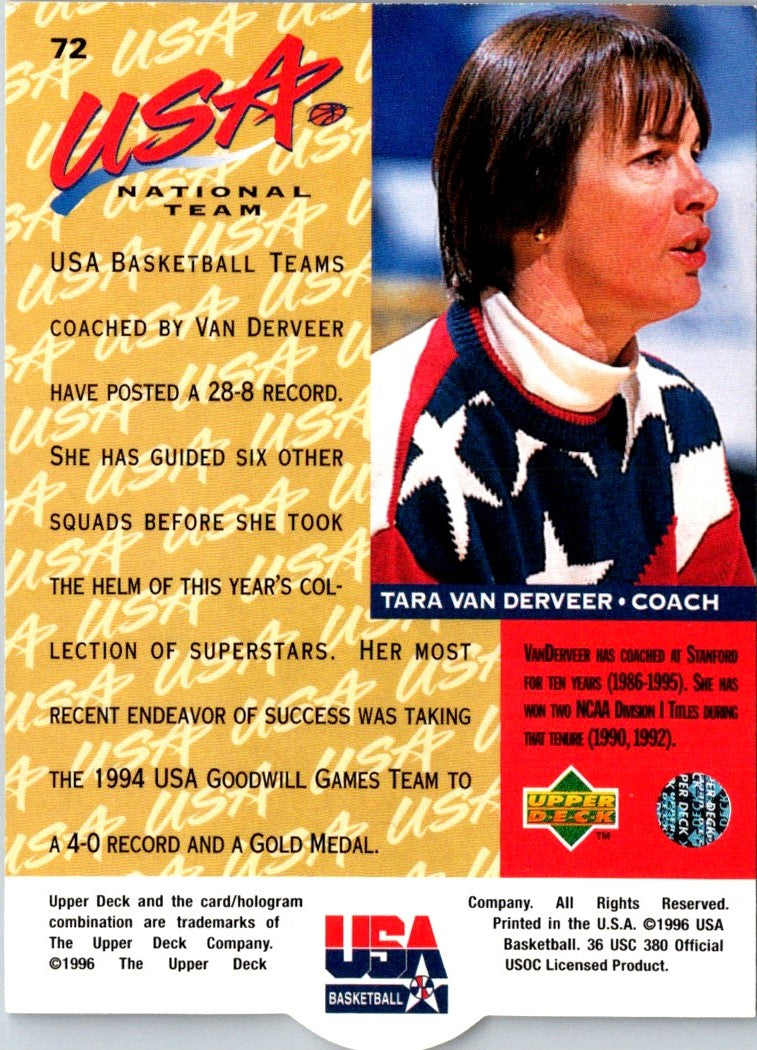 1996 Upper Deck USA Tara VanDerveer