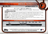 2022 Bowman Draft Baseball Chrome Maikol Hernandez #BDC-106 Rookie