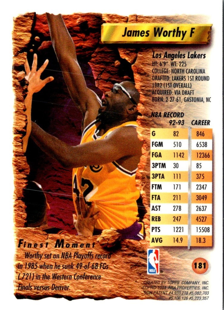 1994 Topps James Worthy