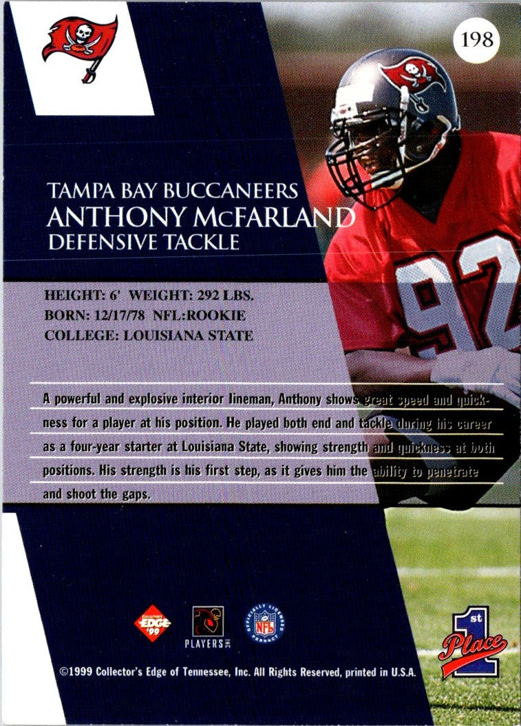 1999 Collector's Edge First Place Anthony McFarland