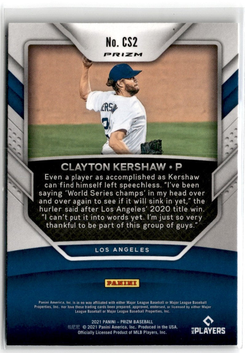 2021 Panini Prizm Championship Stage Clayton Kershaw